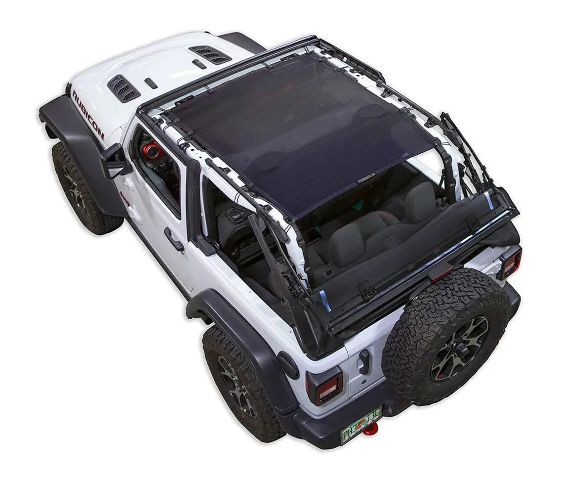 SPIDERWEBSHADE Sun Shade Top for Jeep Wrangler JL 2-Door, solid color