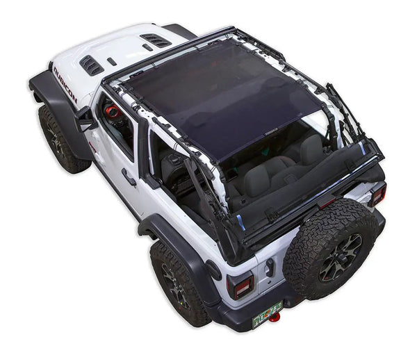 SPIDERWEBSHADE Sun Shade Top for Jeep Wrangler JL 2-Door, solid color