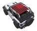 SPIDERWEBSHADE sun shade for Jeep Wrangler JL 2-Door (2018–2026), US flag printed top in red and black