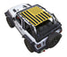 Sun shade SPIDERWEBSHADE for Jeep Wrangler JL 2-Door, yellow and black American flag print top