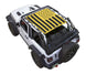 Sun shade SPIDERWEBSHADE for Jeep Wrangler JL 2-Door, yellow and black American flag print top