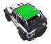 Sun Shade SpiderWebShade for Jeep Wrangler JL 2-Door, solid green shade top