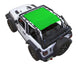 Sun Shade SpiderWebShade for Jeep Wrangler JL 2-Door, solid green shade top