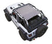 Sun shade for Jeep Wrangler JL 2-Door by SpiderWebShade; gray solid color top for 2018–2026.