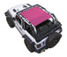 Sun shade for Jeep Wrangler JL 2-Door by SpiderWebShade; pink solid shade top