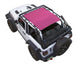 Sun shade for Jeep Wrangler JL 2-Door by SpiderWebShade; pink solid shade top
