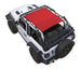 SpiderWebShade sun shade for Jeep Wrangler JL 2-Door, solid red shade top