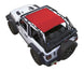 SpiderWebShade sun shade for Jeep Wrangler JL 2-Door, solid red shade top