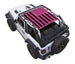 Sun shade for Jeep Wrangler JL 2-Door by SPIDERWEBSHADE with pink American flag print