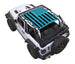 SpiderWebShade Sun Shade for Jeep Wrangler JL 2-Door with blue Stars & Stripes flag print