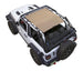 SpiderWebShade Sun Shade for Jeep Wrangler JL 2-Door, tan solid color shade top