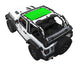 Sun Shade by SpiderWebShade for Jeep Wrangler JL 2-Door; neon green solid color shade top on white 2018–2026 Jeep.