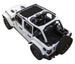 Sun shade top for Jeep Wrangler JLU 4-Door by SPIDERWEBSHADE, solid black shade installed