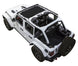 Sun shade top for Jeep Wrangler JLU 4-Door by SPIDERWEBSHADE, solid black shade installed