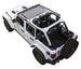 Sun shade top for Jeep Wrangler JLU 4-Door by SpiderWebShade; solid color shade over roll bars