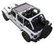 Sun shade top for Jeep Wrangler JLU 4-Door by SpiderWebShade; solid color shade over roll bars