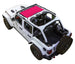 Sun Shade SpiderWebShade for Jeep Wrangler JLU 4-Door; solid pink shade top (2018–2026)