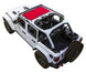 SpiderWebShade Sunshade for Jeep Wrangler JLU 4-Door, solid red shade top