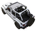 Sun Shade SpiderWebShade for Jeep Wrangler JLU 4-Door, white solid-color shade top