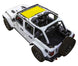 Sun Shade for Jeep Wrangler JLU 4-Door by SPIDERWEBSHADE, solid yellow shade top