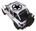 SPIDERWEBSHADE sun shade top for Jeep Wrangler JLU 4-Door; white with black star logo