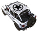 SPIDERWEBSHADE sun shade top for Jeep Wrangler JLU 4-Door; white with black star logo