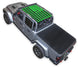 SPIDERWEBSHADE sun shade for Jeep Gladiator JT; green printed shade top over the bed