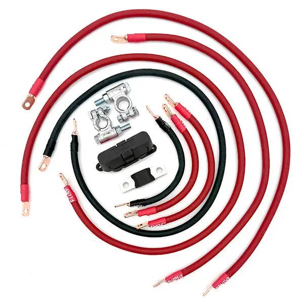 Big7Kits Jeep Commander XK Battery Cable Kit (2005-2010) red/black wiring with copper lugs and fuse block