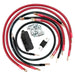 Battery cable kit for Jeep Wrangler YJ (1986-1995) by Big7Kits, red and black wiring with terminals and clamps