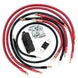 Battery cable kit for Jeep Wrangler YJ (1986-1995) by Big7Kits, red and black wiring with terminals and clamps