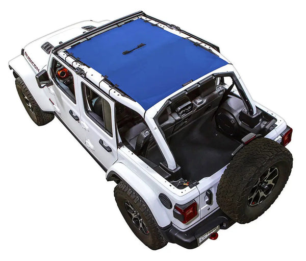 Sun Shade SPIDERWEBSHADE for Jeep Wrangler JLU 4-Door, solid blue roof shade
