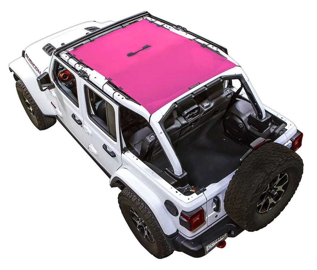 Sun Shade SPIDERWEBSHADE pink solid color shade top for Jeep Wrangler JLU 4-Door