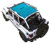 Sun shade top for Jeep Wrangler JLU 4-Door by SPIDERWEBSHADE; solid blue fabric