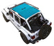 Sun shade top for Jeep Wrangler JLU 4-Door by SPIDERWEBSHADE; solid blue fabric