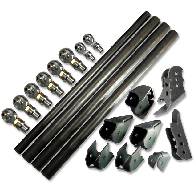 Easy 3 Link Kit F for Artec Trusses by Artec Industries - black steel rods with rod-end joints and mounting hardware