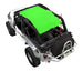 Sun shade SpiderWebShade for Jeep Wrangler LJ 2004–2006, neon-green solid color shade top