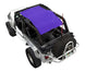 Sun shade top for Jeep Wrangler LJ (2004–2006) by SpiderWebShade in solid purple.