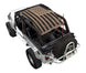 Sun Shade SpiderWebShade for Jeep Wrangler LJ (2004–2006); tan distressed American flag print.