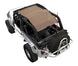 Sun shade SPIDERWEBSHADE for Jeep Wrangler LJ (2004–2006), tan solid shade top