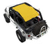 Sun shade top for Jeep Wrangler LJ (2004–2006) by SpiderWebShade, solid yellow color