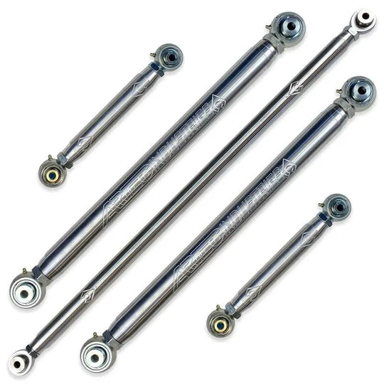 Artec 4Runner 5G Aluminum Rear Link Kit with Track Bar for Toyota 4Runner 5th Gen; silver alloy suspension links