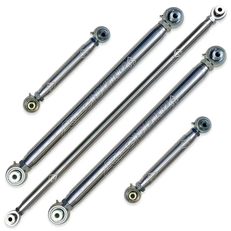 Artec 4Runner 5G Aluminum Rear Link Kit with Track Bar for Toyota 4Runner 5th Gen; silver alloy suspension links