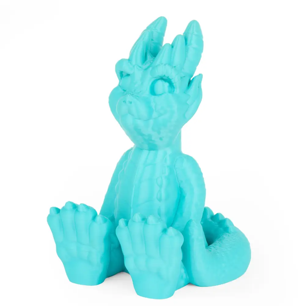 PLA+ Filament turquoise 3D printed dinosaur figurine by Numakers