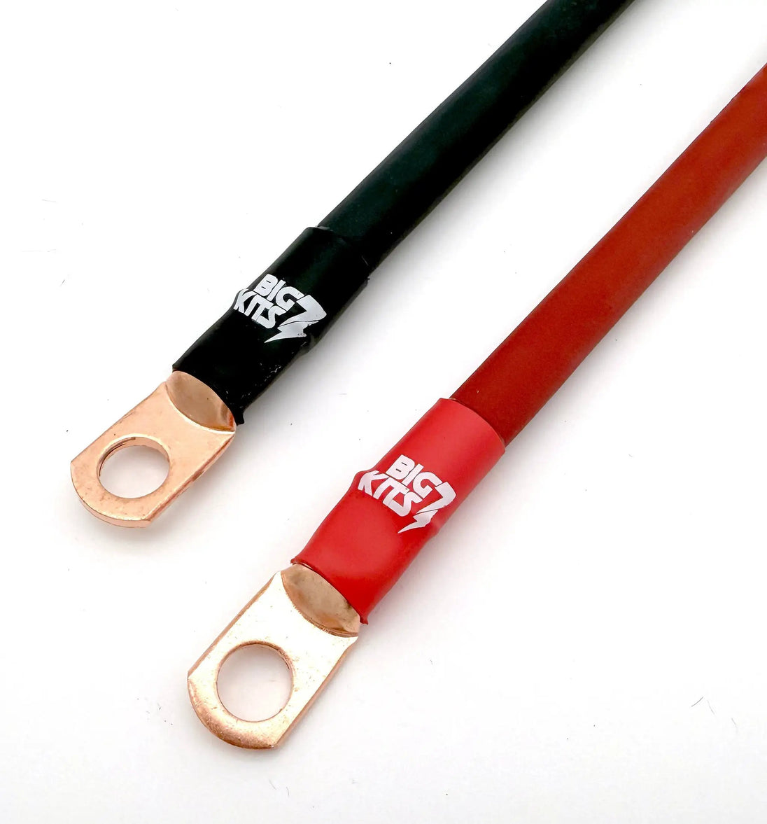 Battery cable replacement harness for Jeep Grand Cherokee ZJ by Big7Kits; black and red copper-lug cables