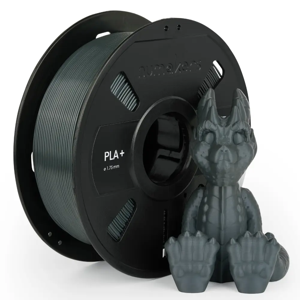 PLA+ filament spool by Numakers in gray, 1.75 mm diameter, 3D printer accessories