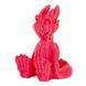 PLA+ Filament 3D printer accessory; bright pink 3D-printed dragon figurine