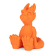3D-printed orange hand sculpture, close-up view of raised fingers