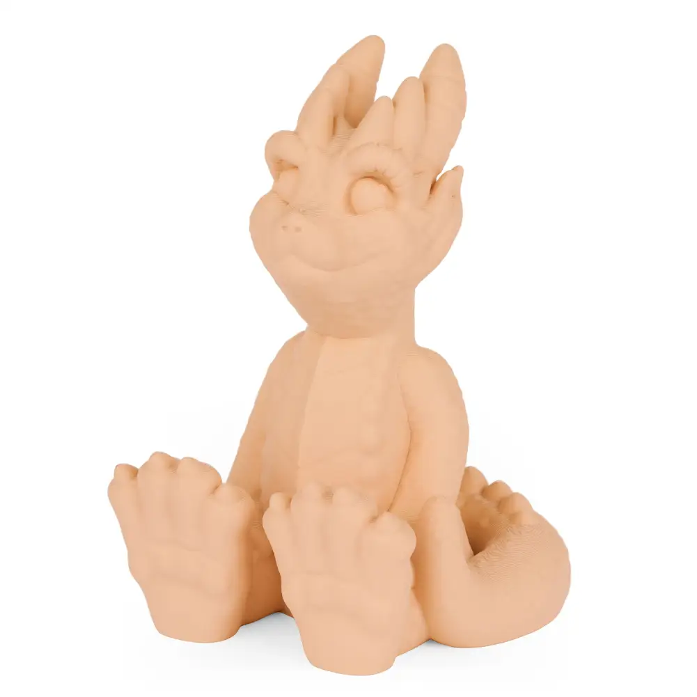 PLA Matte 3D-printed peach creature figurine by Numakers