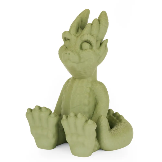 Numakers PLA Matte 3D printed dinosaur figurine in olive green