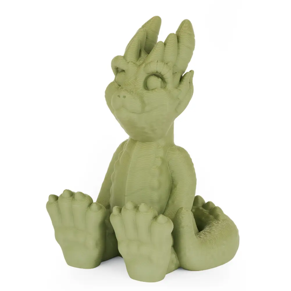 Numakers PLA Matte 3D printed dinosaur figurine in olive green